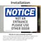 Signmission Not An Entrance Please Use Other Door OSHA Notice Sign, Vinyl Decal, 14in W x 10in L, 2PK OS-2PACK-NS-D-1014-L-15148 - alternate 5